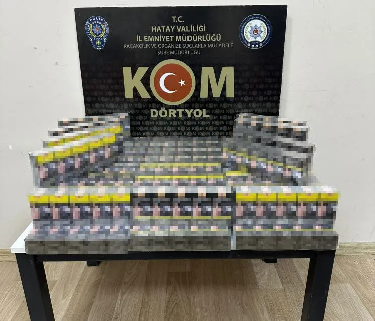 Dörtyol’da 680 paket gümrük kaçağı sigara ele geçirildi