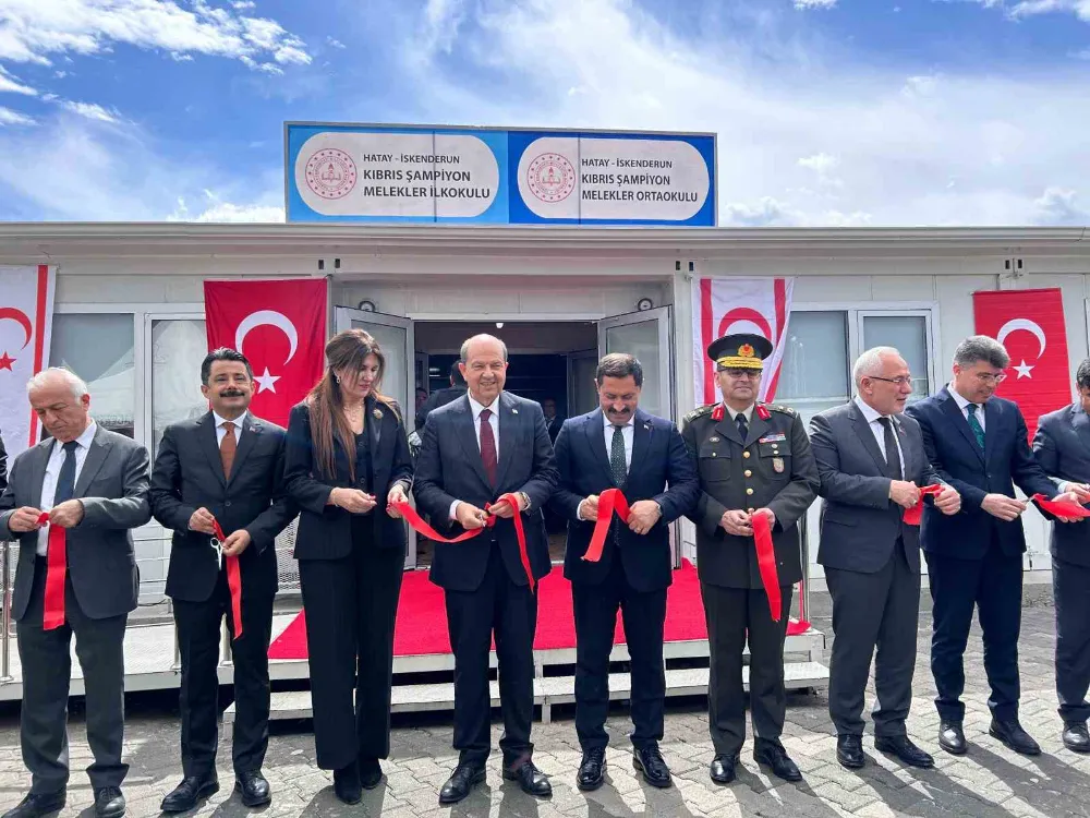 KKTC Cumhurbaşkanı Tatar, İskenderun’da Kıbrıs Şampiyon Melekler İlkokul ve Ortaokulu’nun açılışını yaptı