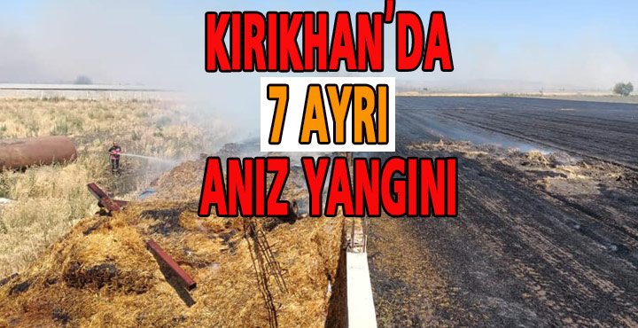 KIRIKHAN?DA 7 ANIZ YANGINI ZAMANINDA MÜDAHALE İLE SÖNDÜRÜLDÜ